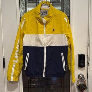 Levis Men’s Windbreaker with hidden hood mens size large